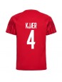 Billige Danmark Simon Kjaer #4 Hjemmedrakt VM 2022 Kortermet